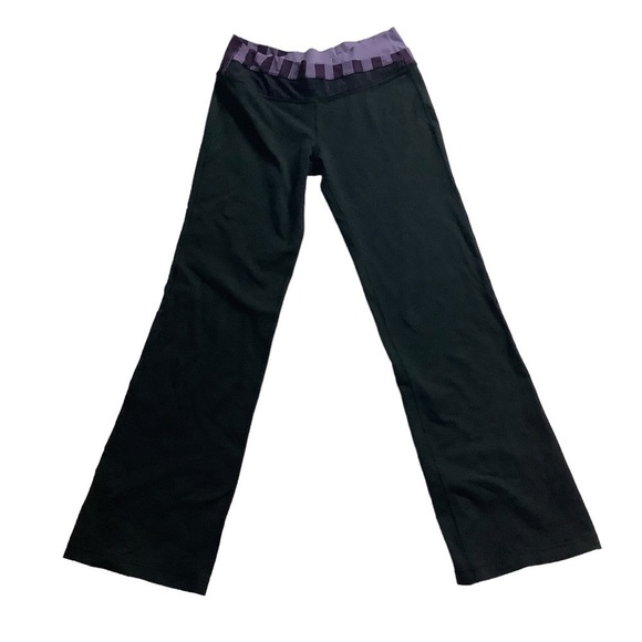 Lululemon Astro Pant (Regular) Full-On Luon Black / Deep Zinfandel / Purple Sz 8 - Picture 2 of 7